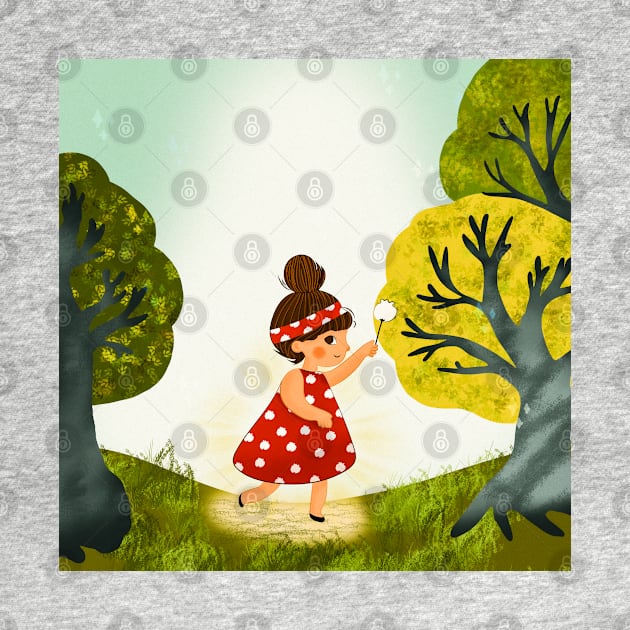 Enchanted Dreams: A Girl's Journey in the Magic Forest by IstoriaDesign